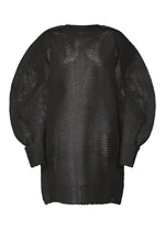 A product shot of the ISSEY MIYAKE PANINI tunic in black (15).