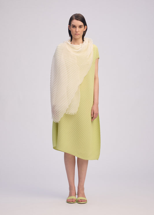 FEATHER RAMIE PLEATS STOLE Stole Light Green