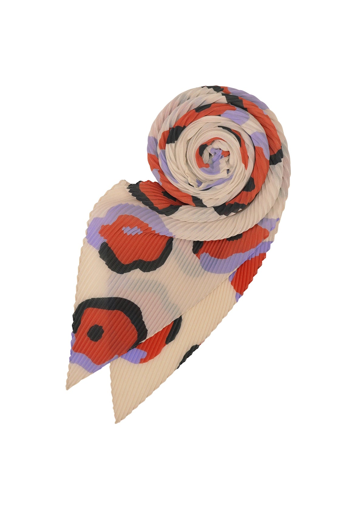A product shot of the ISSEY MIYAKE VERVE PLEATS STOLE stole in beige-hued (46).