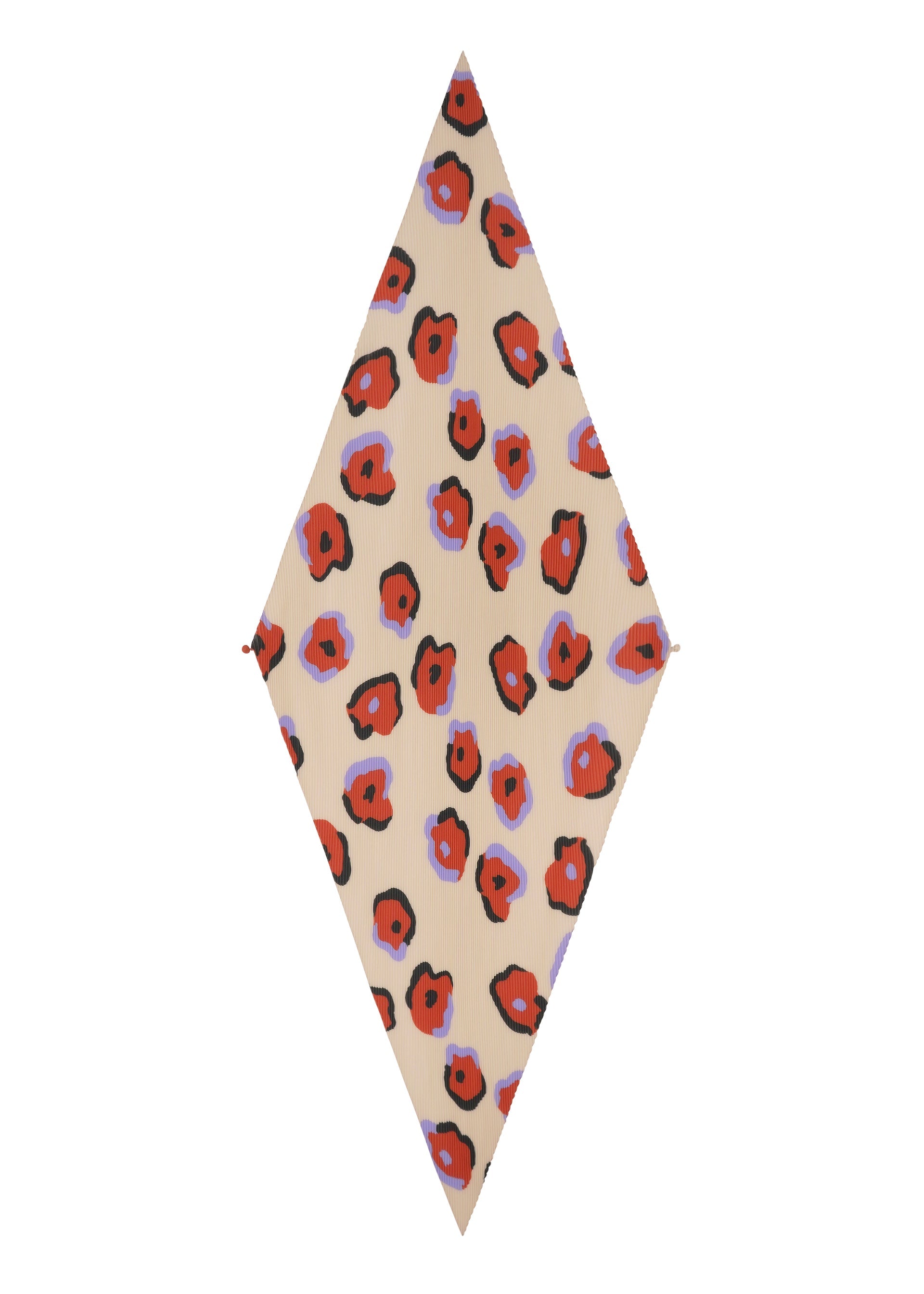 A detail shot of the ISSEY MIYAKE VERVE PLEATS STOLE stole.