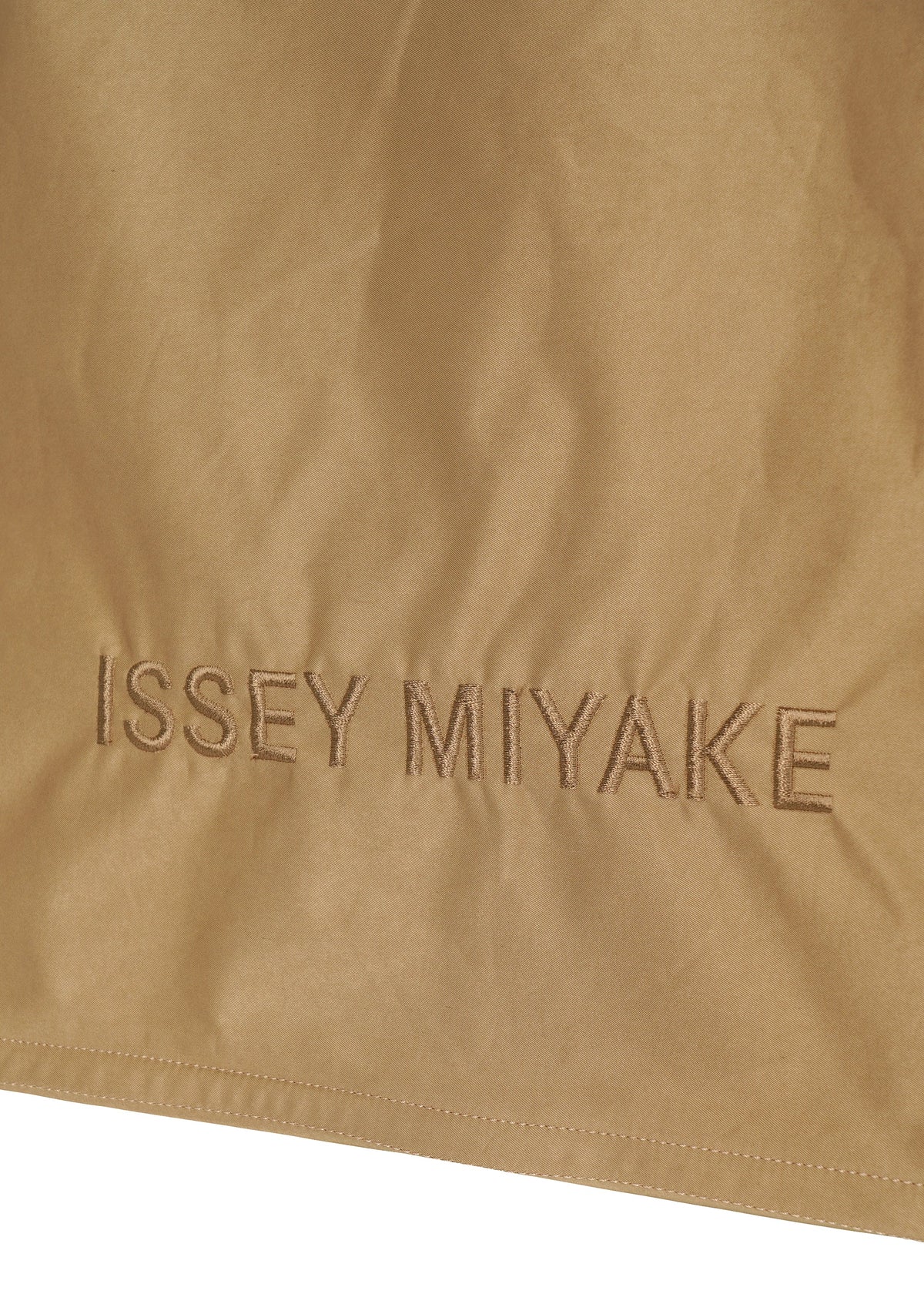 A detail shot of the ISSEY MIYAKE CRUMPLABLE bag.