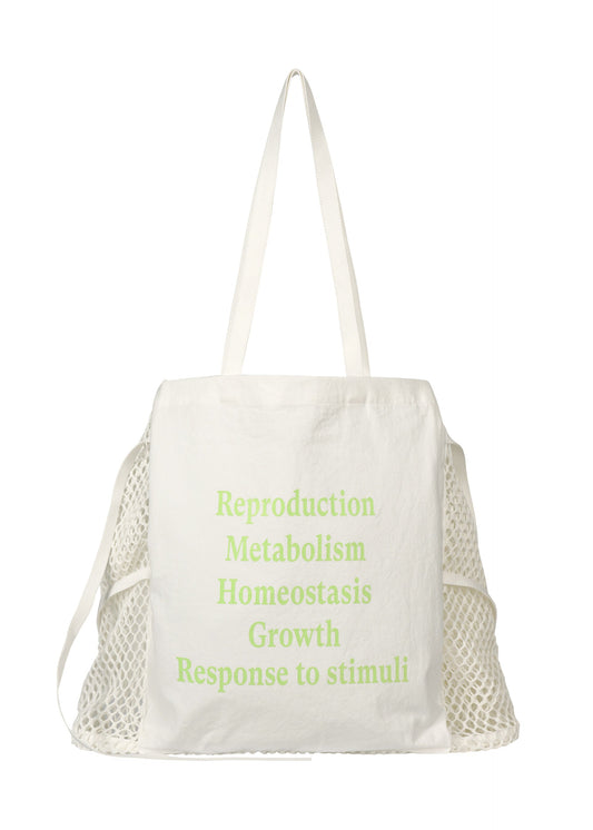 A product shot of the ISSEY MIYAKE LIVING TOTE bag in white (01).