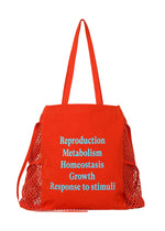 A product shot of the ISSEY MIYAKE LIVING TOTE bag in macaw red (28).
