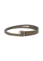 A product shot of the ISSEY MIYAKE FORK BELT accessories in dark grey (13).