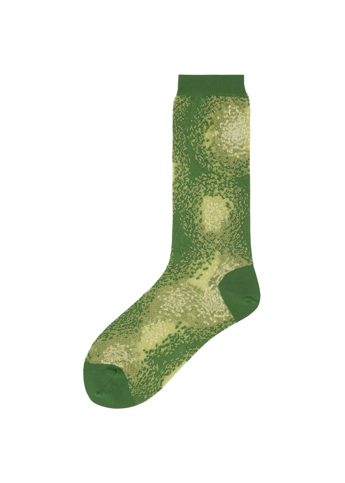 A product shot of the ISSEY MIYAKE OBSCURE SOCKS lingerie & hosiery in green-hued (66).