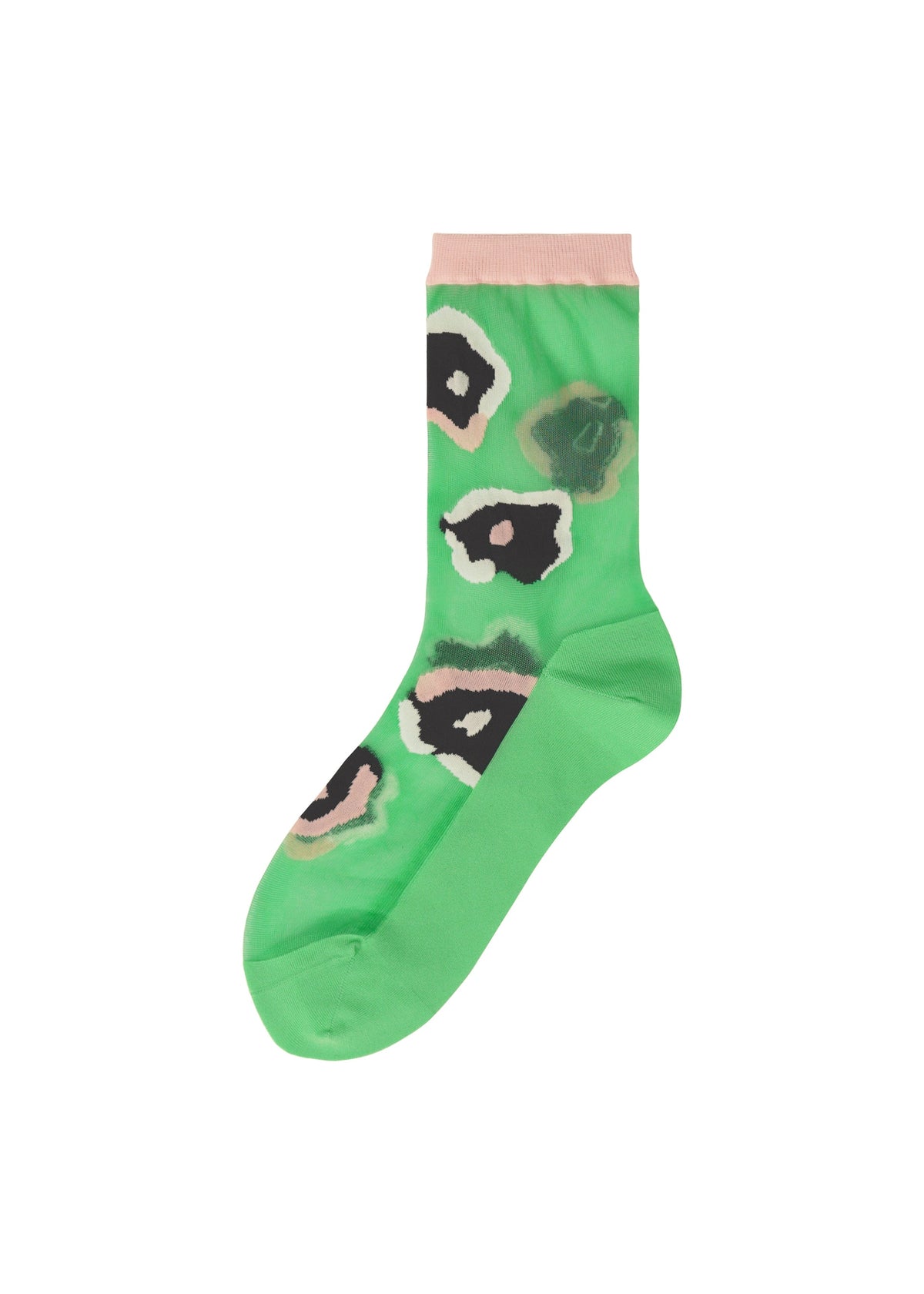A product shot of the ISSEY MIYAKE VERVE SOCKS socks in green-hued (66).