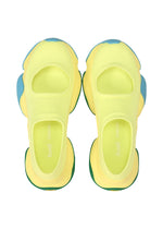 A detail shot of the ISSEY MIYAKE KARST FINCH shoes.
