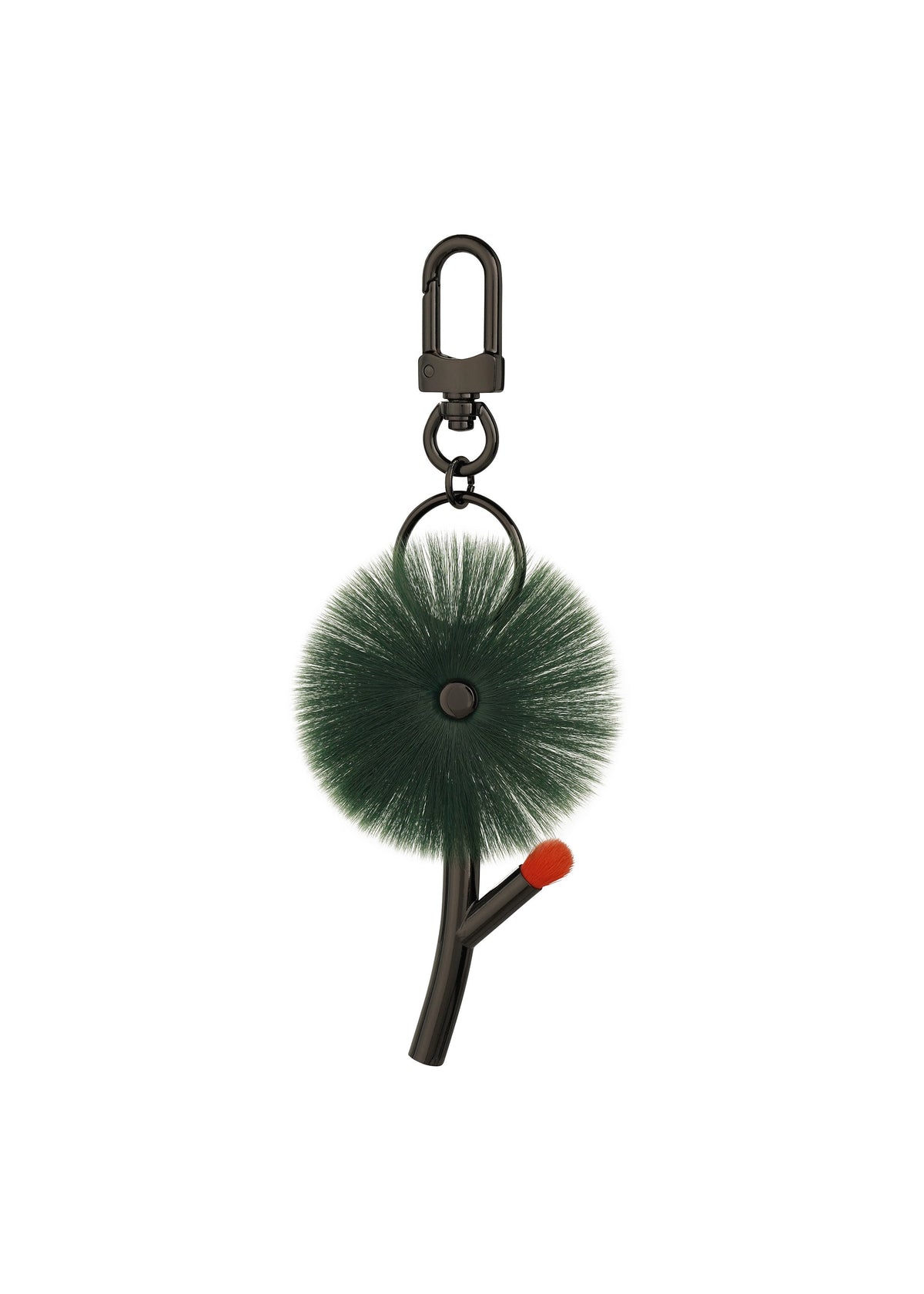 A product shot of the ISSEY MIYAKE ENGINEERED FLOWER ACC accessory in dark green (63).