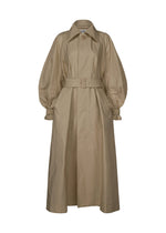 A product shot of the ISSEY MIYAKE AKIMBO clothing in greige (10).