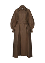 A product shot of the ISSEY MIYAKE AKIMBO clothing in dark brown (45).