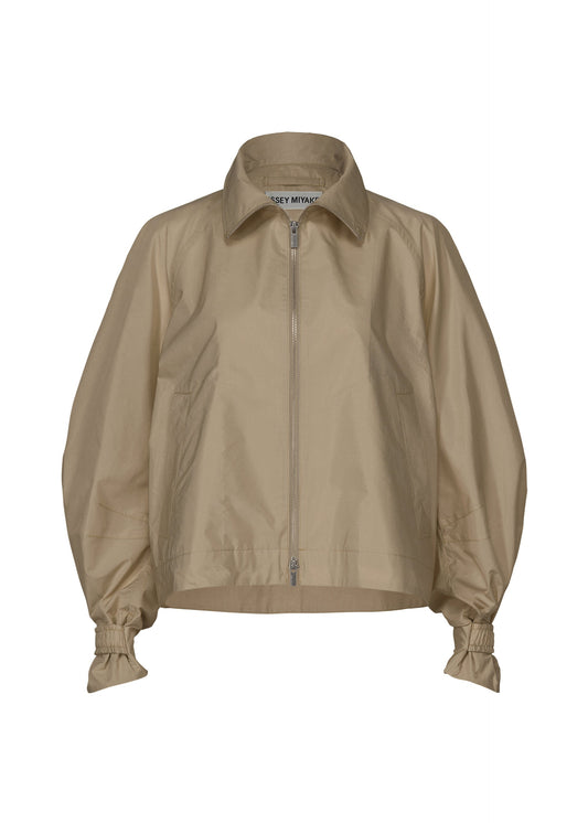 A product shot of the ISSEY MIYAKE AKIMBO clothing in greige (10).