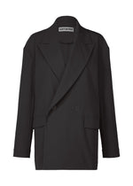 A product shot of the ISSEY MIYAKE LOOPED jacket in black (15).