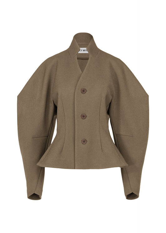 A product shot of the ISSEY MIYAKE ARMS clothing in dark brown (45).