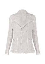 A product shot of the ISSEY MIYAKE WAVELET ENSEMBLE jacket in light grey (11).
