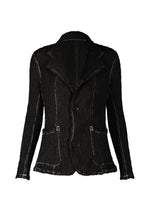 A product shot of the ISSEY MIYAKE WAVELET ENSEMBLE jacket in black (15).