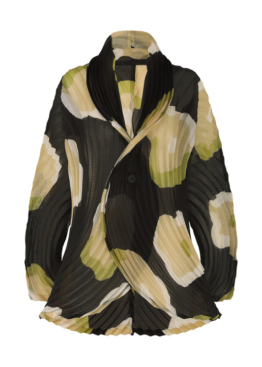 A product shot of the ISSEY MIYAKE VERVE jacket in black-hued (17).