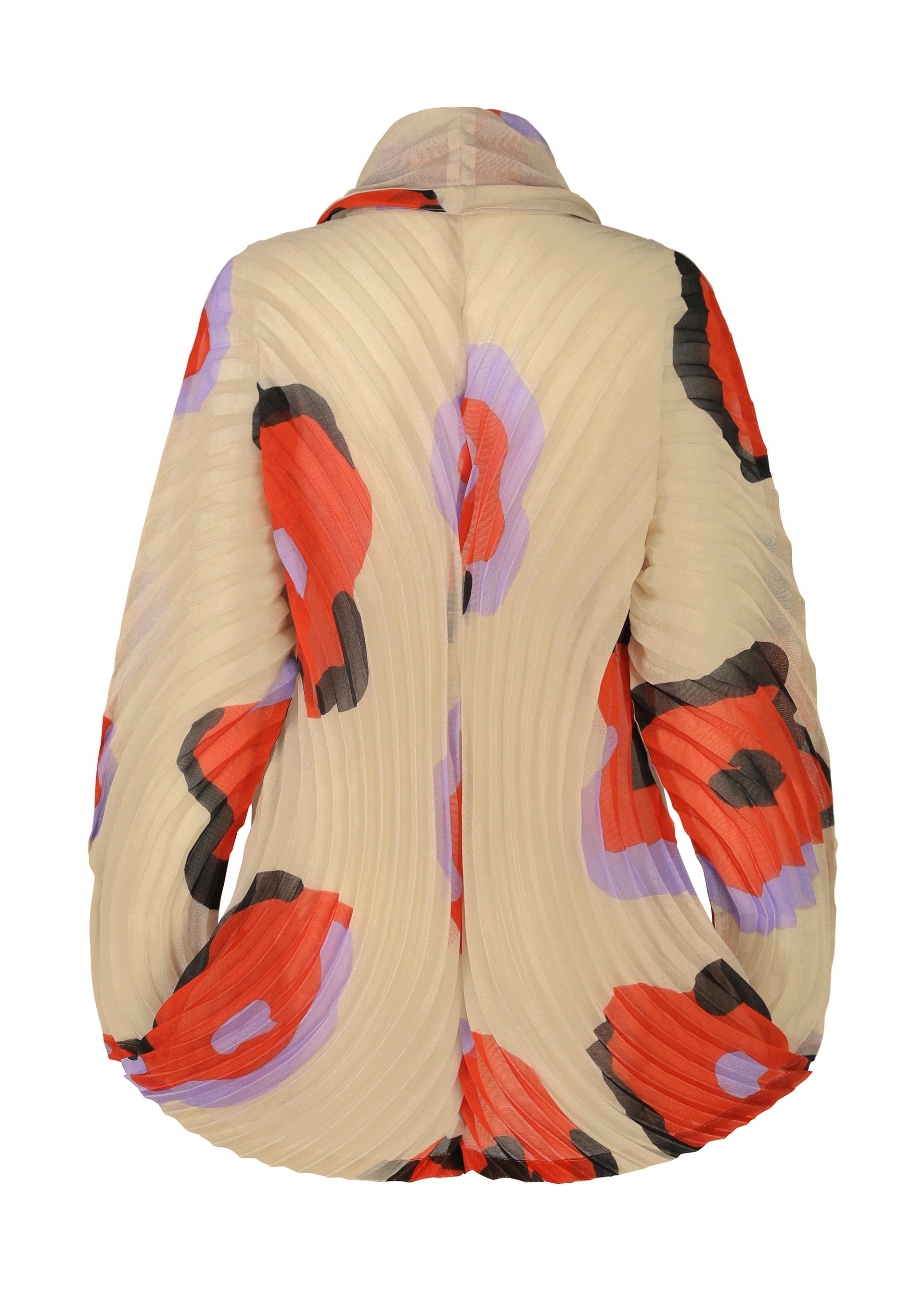 A detail shot of the ISSEY MIYAKE VERVE jacket.