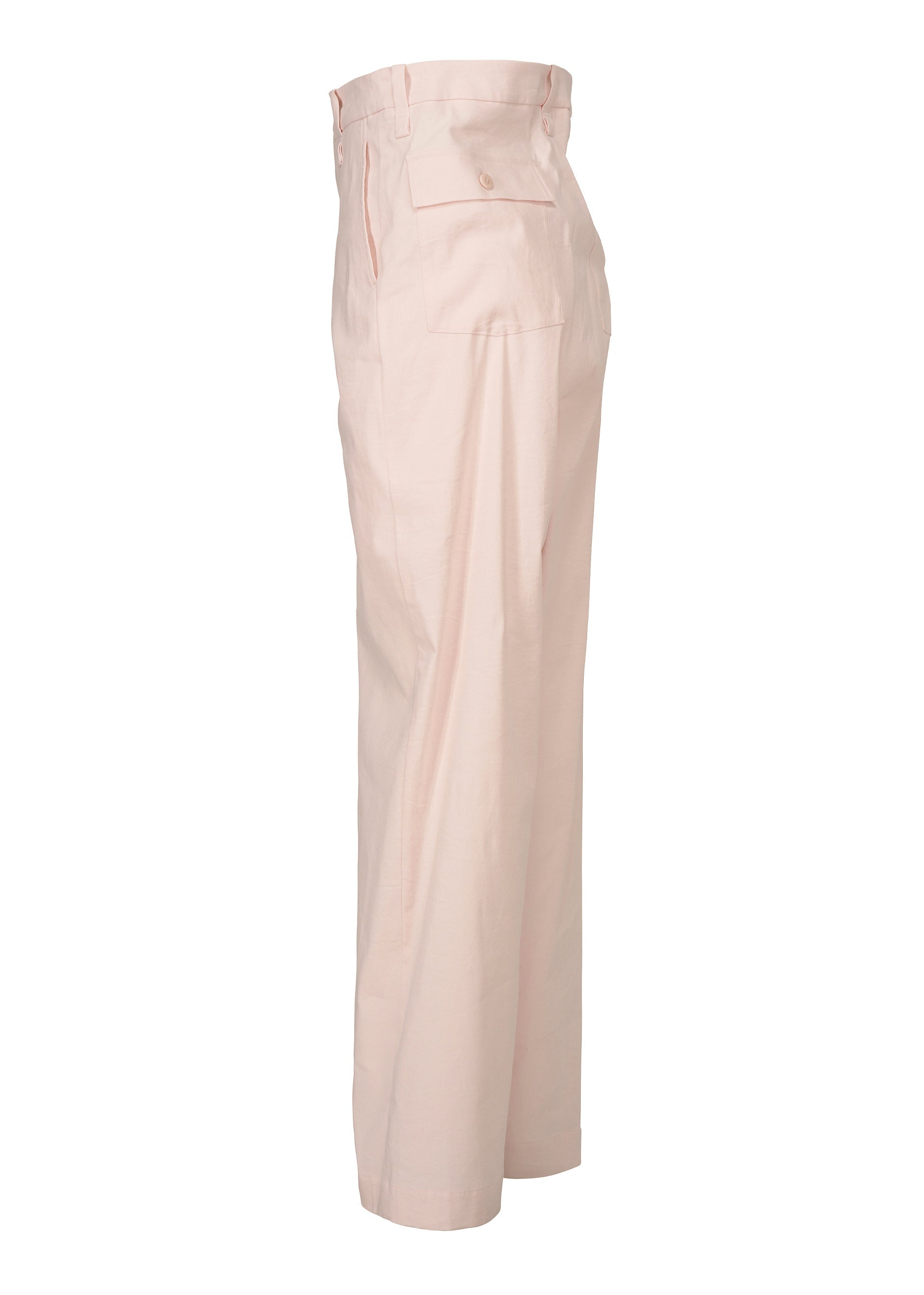A detail shot of the ISSEY MIYAKE GENERIC WEAR trousers.