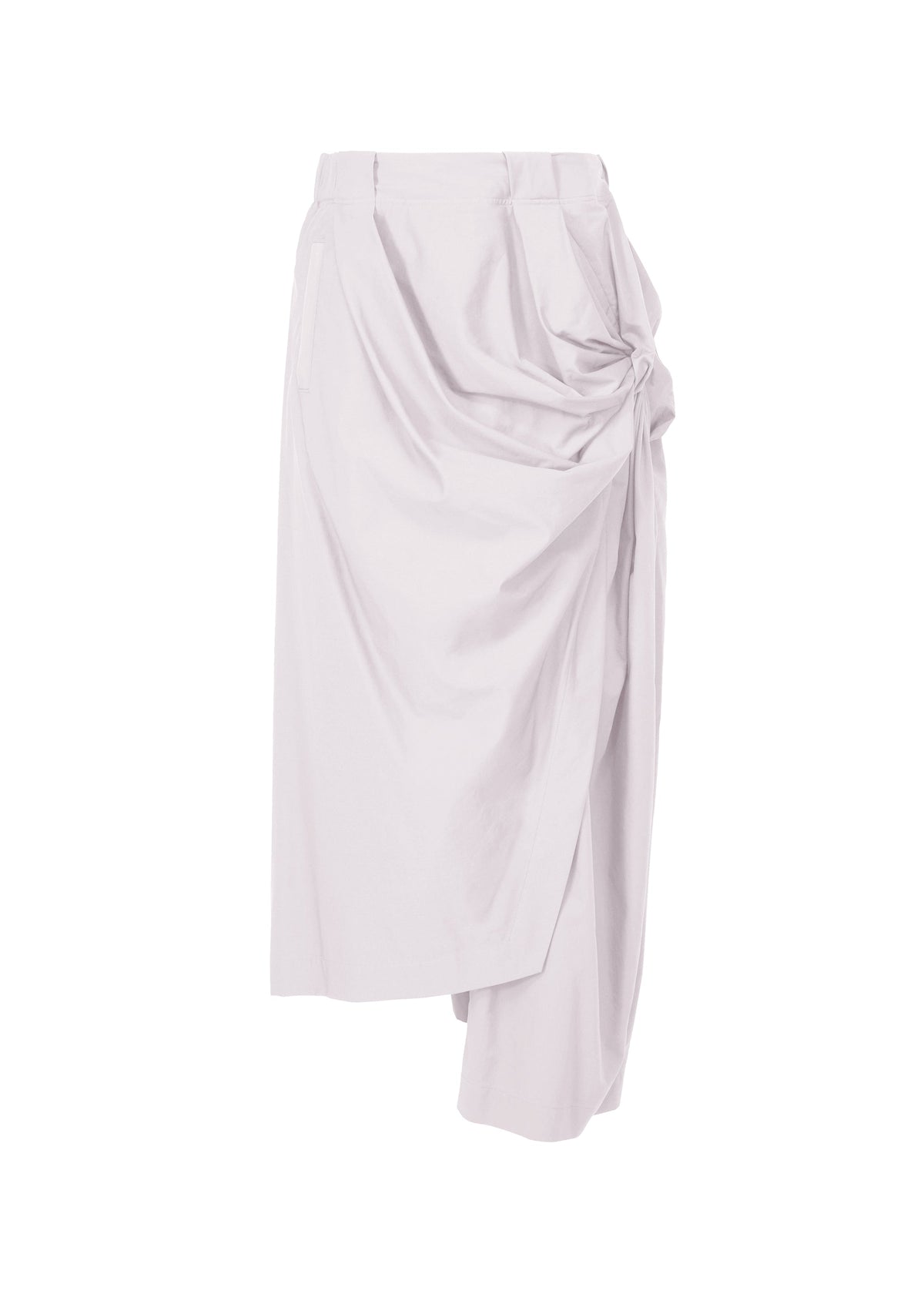 A product shot of the ISSEY MIYAKE TWISTED DRAPE trousers in light grey (11).