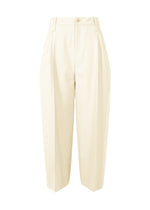 A product shot of the ISSEY MIYAKE BELTED WOOL PANTS trousers in off-white (02).