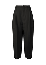 A product shot of the ISSEY MIYAKE BELTED WOOL PANTS trousers in black (15).