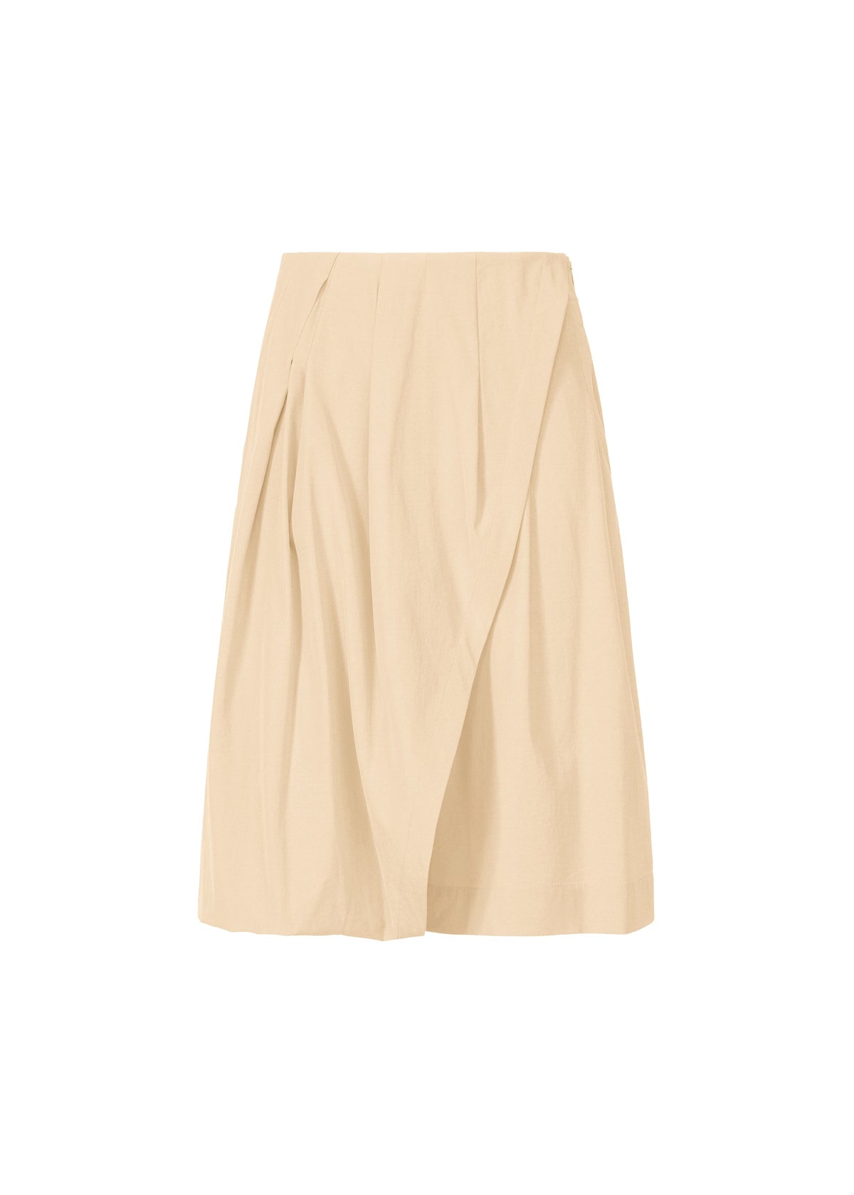 A product shot of the ISSEY MIYAKE LOOPED trousers in egg beige (49).