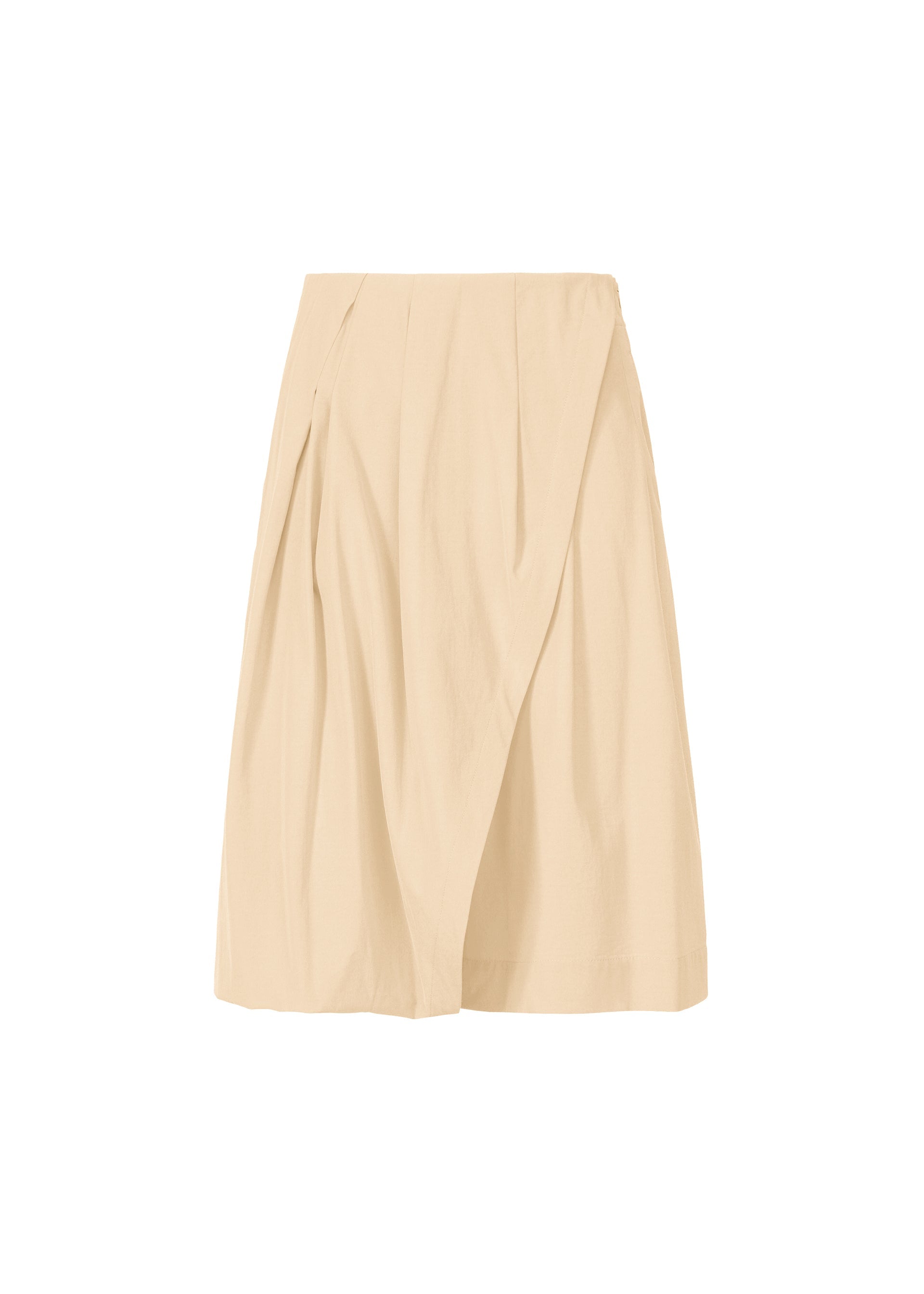 A product shot of the ISSEY MIYAKE LOOPED trousers in egg beige (49).