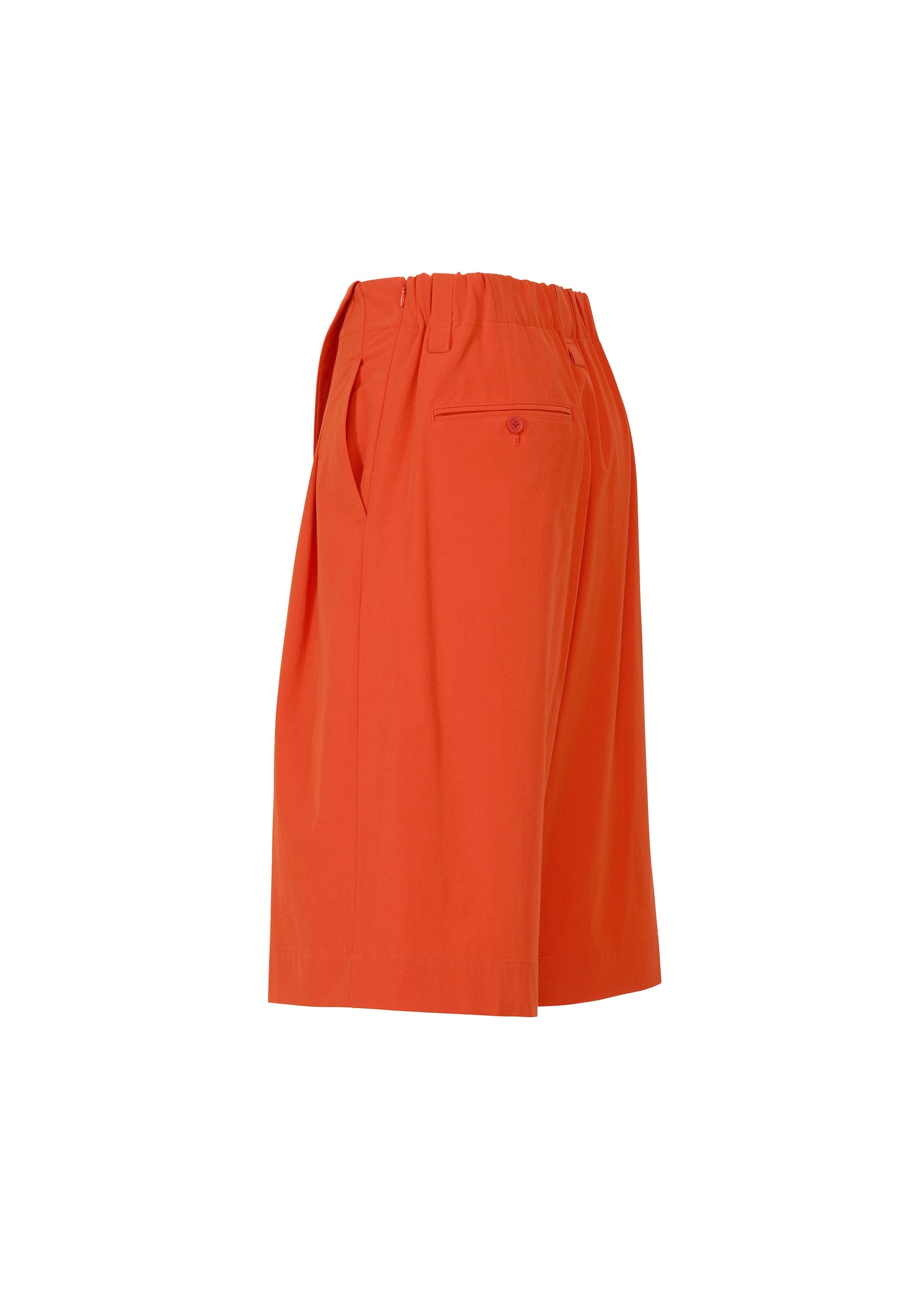 A detail shot of the ISSEY MIYAKE LOOPED trousers.