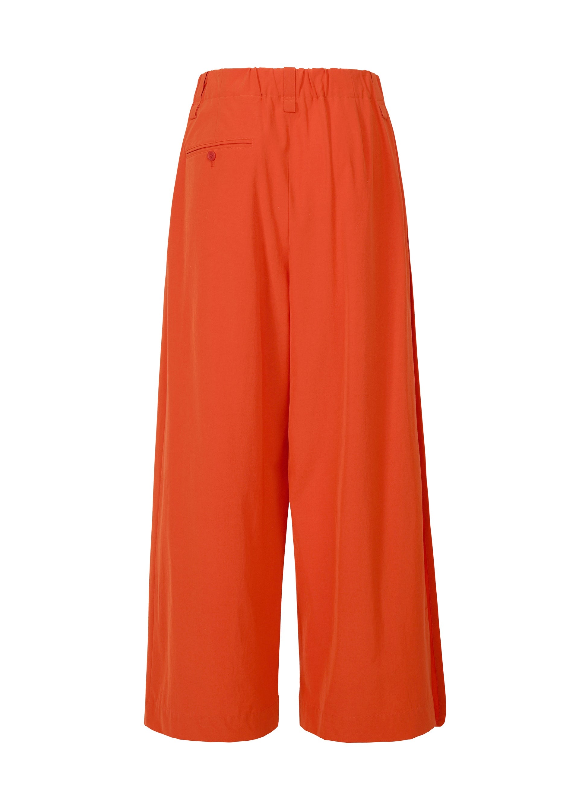 A detail shot of the ISSEY MIYAKE LOOPED trousers.