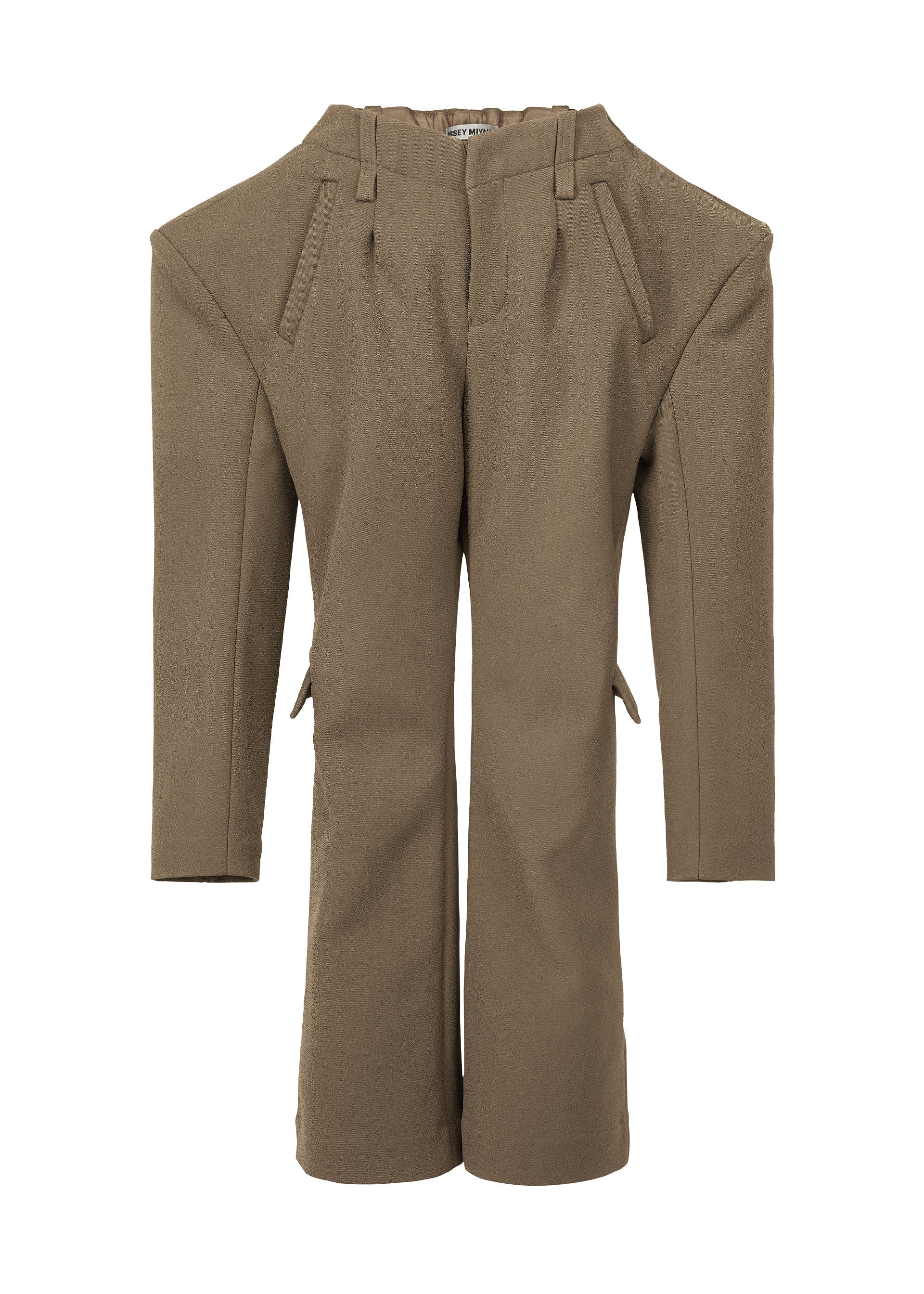 A product shot of the ISSEY MIYAKE ARMS clothing in dark brown (45).