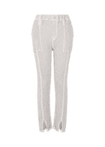 A product shot of the ISSEY MIYAKE WAVELET ENSEMBLE trousers in light grey (11).