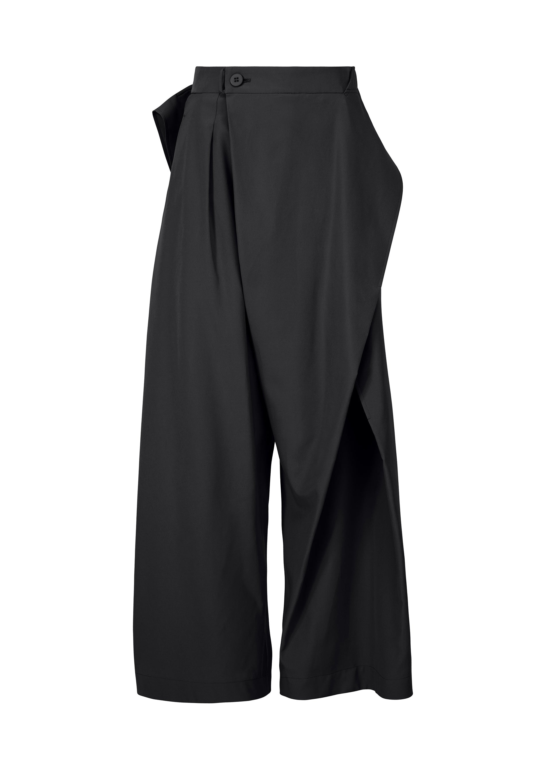 A product shot of the ISSEY MIYAKE FLUTTERING PANTS trousers in black (15).