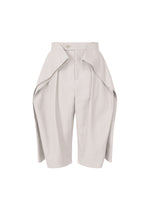 A product shot of the ISSEY MIYAKE FLUTTERING PANTS trousers in light grey (11).
