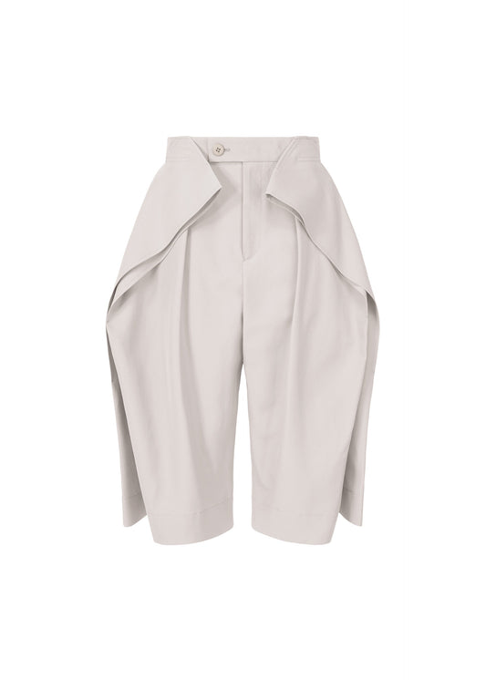 A product shot of the ISSEY MIYAKE FLUTTERING PANTS trousers in light grey (11).