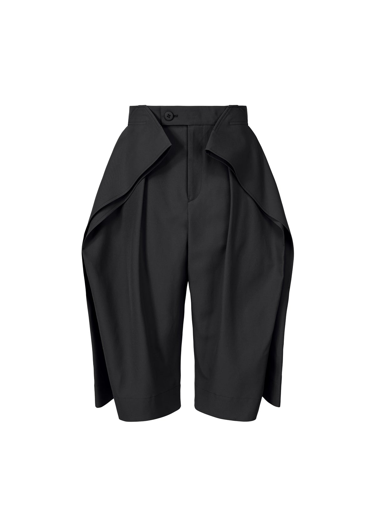 A product shot of the ISSEY MIYAKE FLUTTERING PANTS trousers in black (15).