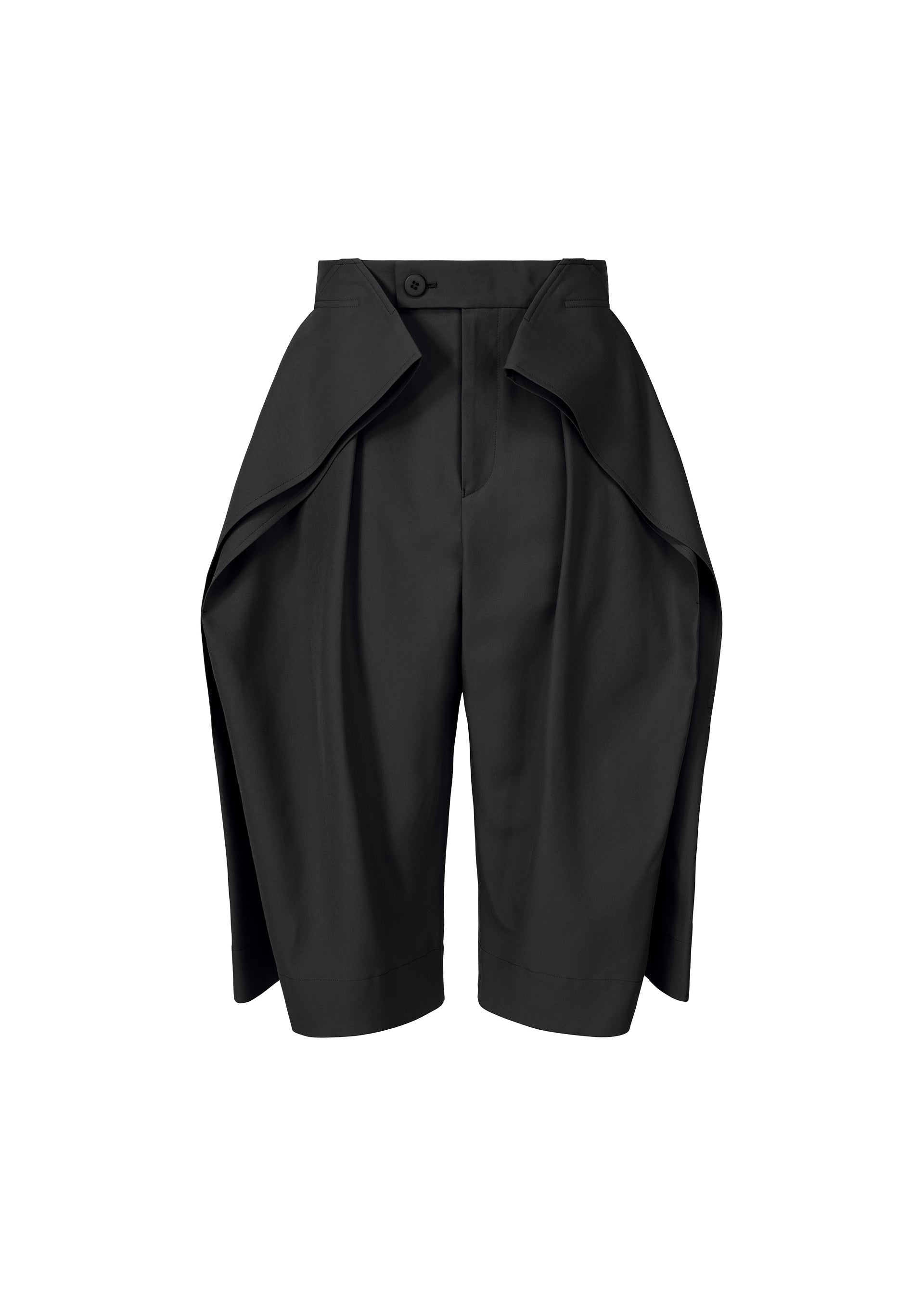 A product shot of the ISSEY MIYAKE FLUTTERING PANTS trousers in black (15).
