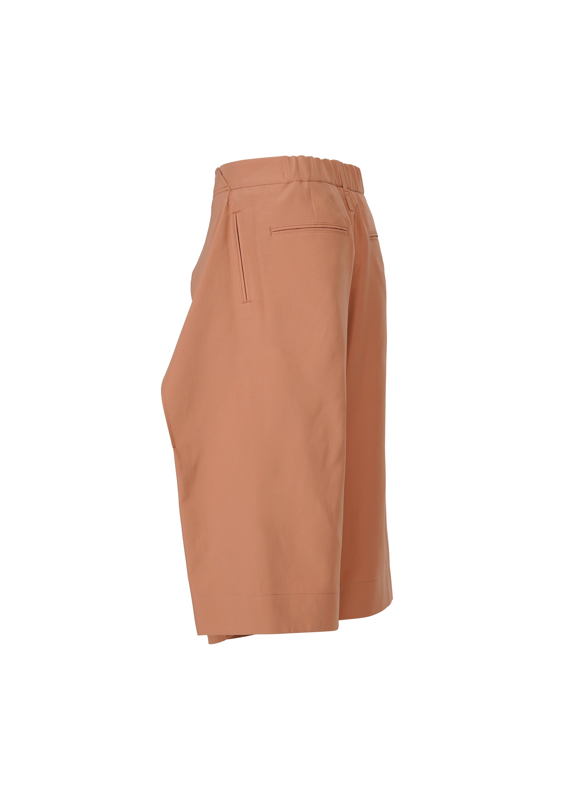 A detail shot of the ISSEY MIYAKE FLUTTERING PANTS trousers.