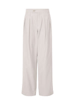 A product shot of the ISSEY MIYAKE FLUTTERING PANTS trousers in light grey (11).