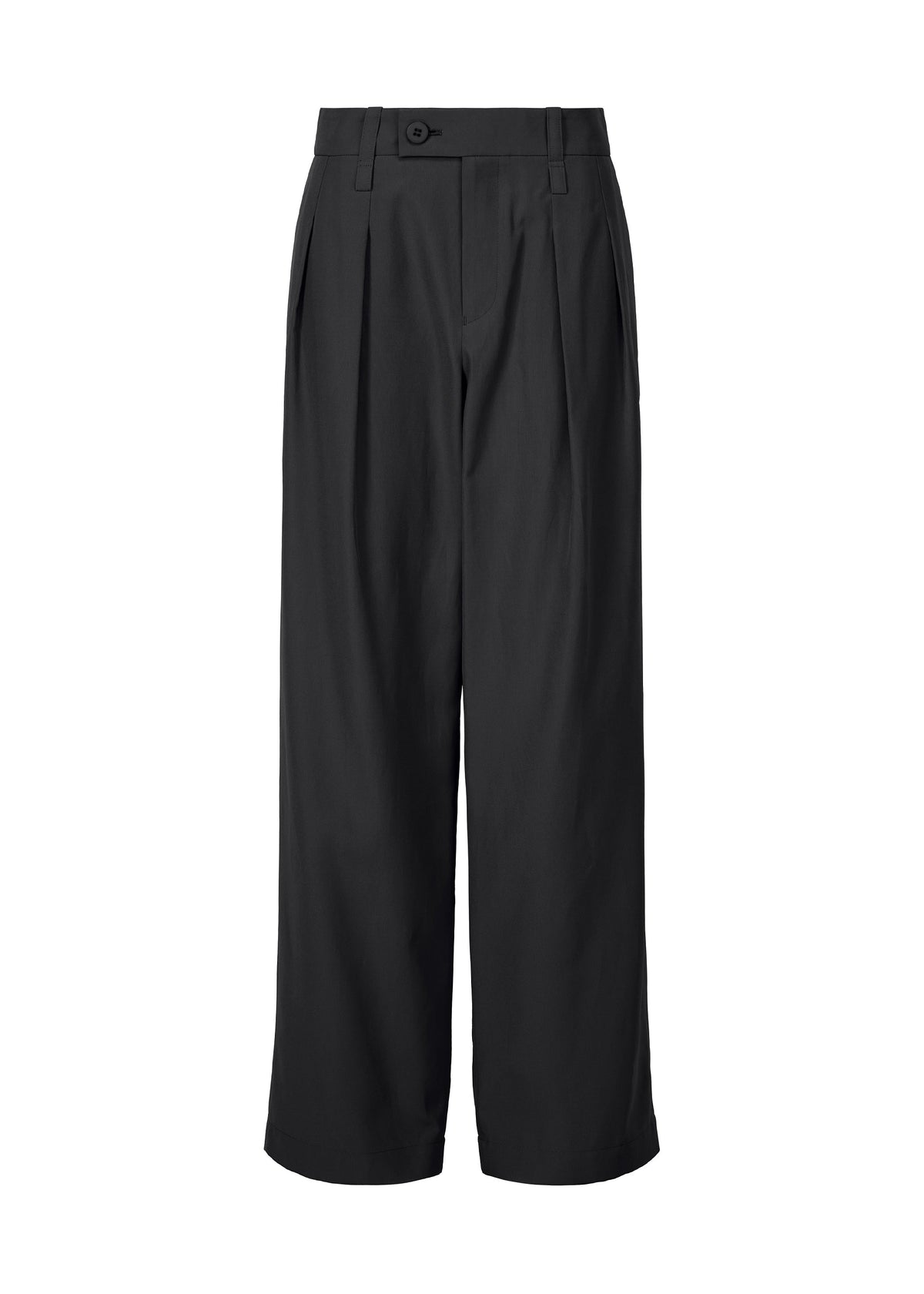 A product shot of the ISSEY MIYAKE FLUTTERING PANTS trousers in black (15).