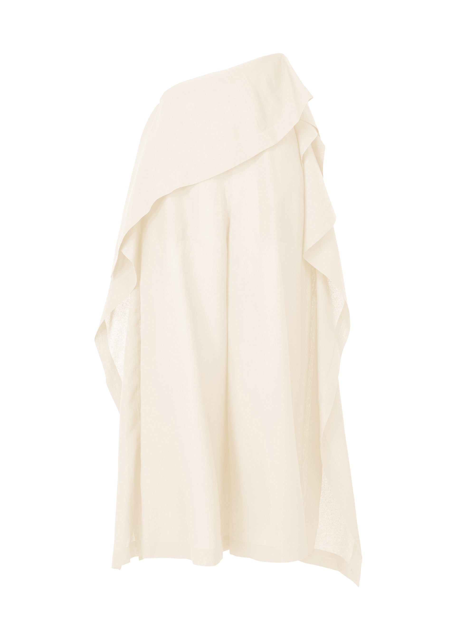 A product shot of the ISSEY MIYAKE ALL SQUARES trousers in white (01).