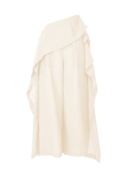 A product shot of the ISSEY MIYAKE ALL SQUARES trousers in white (01).