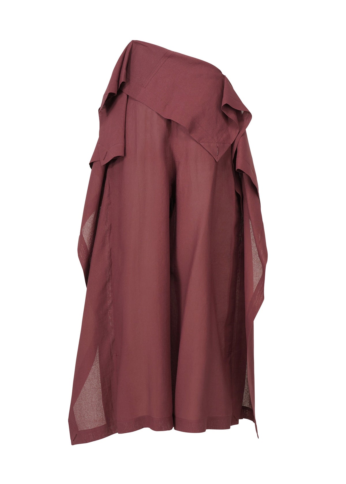 A detail shot of the ISSEY MIYAKE ALL SQUARES trousers.