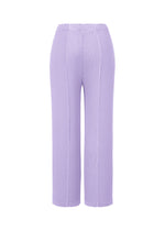 A detail shot of the ISSEY MIYAKE RHOMBUS PLEATS trousers.