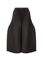 A product shot of the ISSEY MIYAKE CIRCLE PLEATS PB trousers in black (15).