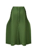 A detail shot of the ISSEY MIYAKE CIRCLE PLEATS PB trousers.