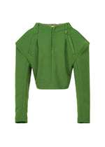 A product shot of the ISSEY MIYAKE ARMS clothing in dark green (63).