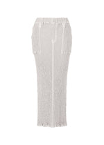A product shot of the ISSEY MIYAKE WAVELET ENSEMBLE skirt in light grey (11).