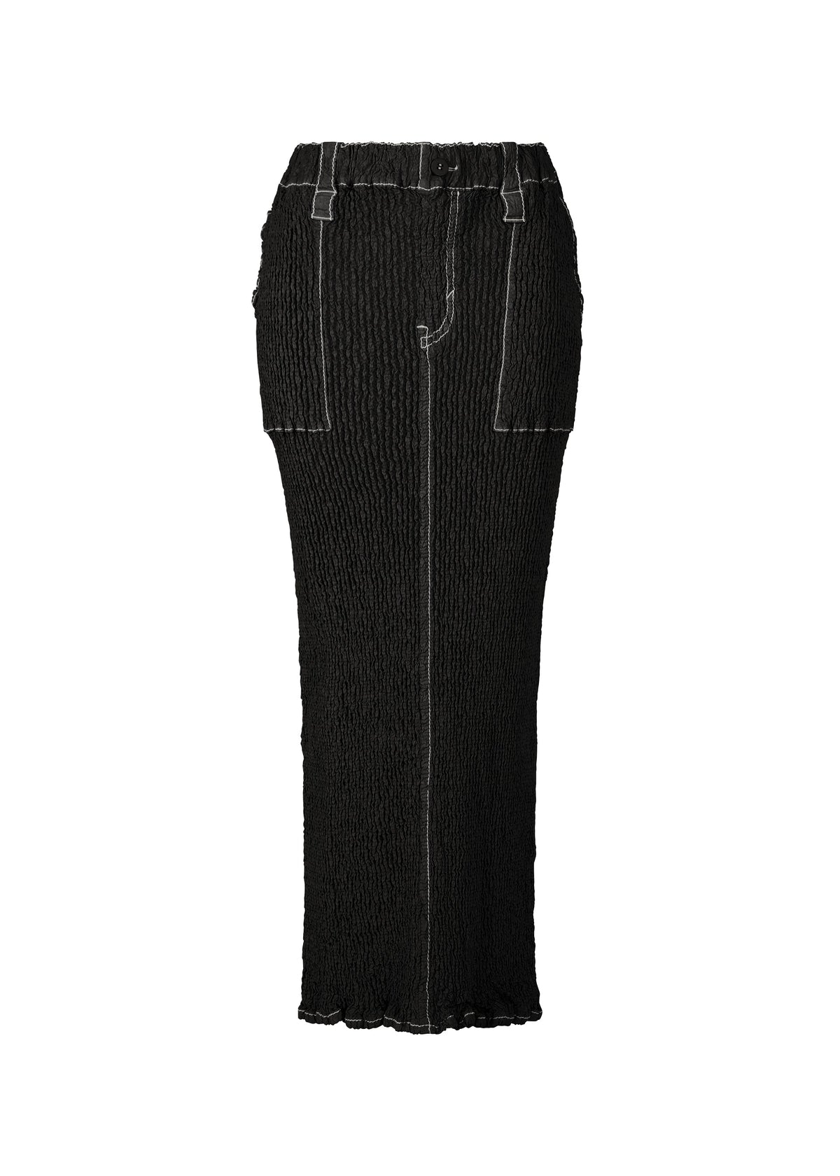 A product shot of the ISSEY MIYAKE WAVELET ENSEMBLE skirt in black (15).