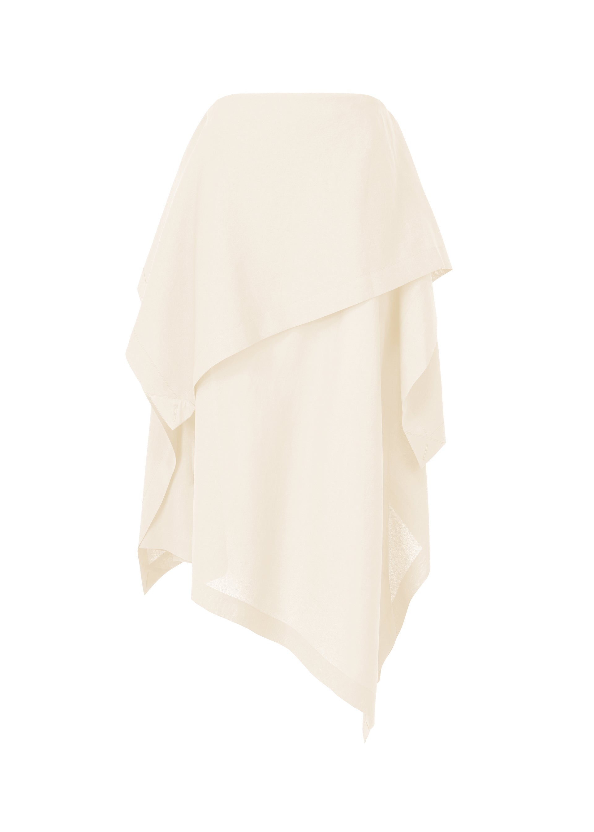A product shot of the ISSEY MIYAKE ALL SQUARES skirt in white (01).