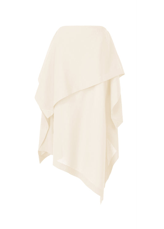A product shot of the ISSEY MIYAKE ALL SQUARES skirt in white (01).